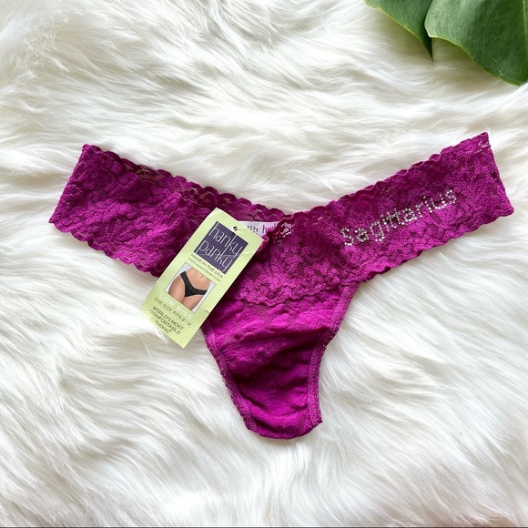 HANKY PANKY 3/$30 Signature LOW RISE Lace Thong purple Sagittarius rhine… - Picture 2 of 2